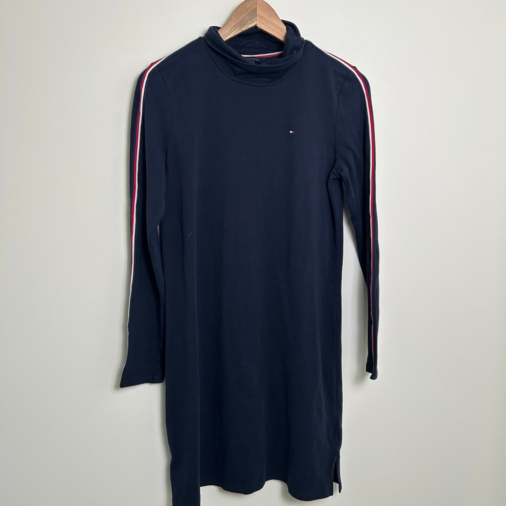 Y2K Preppy Tommy Hilfiger Turtle Neck Fitted Dress Preppy Classic‎ Size Small S